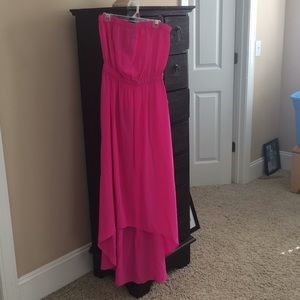 Dora Landa long strapless dress